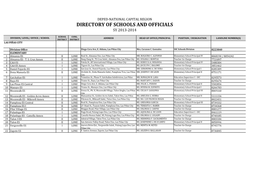 Directory of Schools and Officials Sy 2013-2014