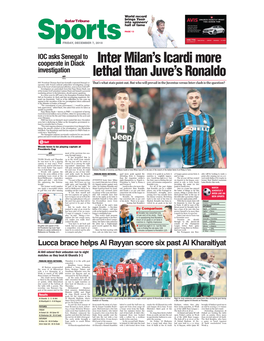 Inter Milan's Icardi More Lethal Than Juve's Ronaldo