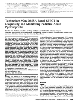 Technetium-99M-DMSA Renal SPECT in Diagnosing and Monitoring Pediatrie Acute Pyelonephritis