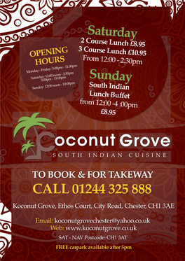 Tandoori Specialities Koconut Grove Exclusives