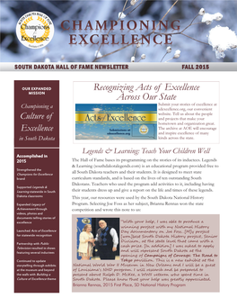 Recognizing Acts of Excellence Across Our State