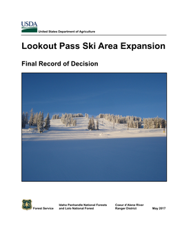 Lookout Pass Ski Area Expansion