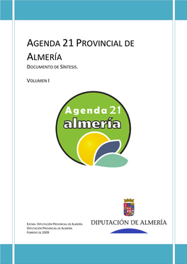 Agenda 21 Provincial De Almería Documento De Síntesis