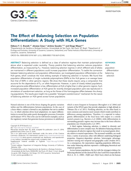 The Effect of Balancing Selection on Population Differentiation: a Study with HLA Genes