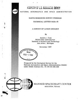 Manned Spacecraft Center Houston, Texas