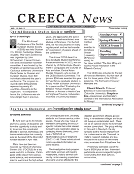 CREECA News [ UNIVERSITY of WISCONSIN-MADISON ] Vol