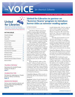 For America's Libraries United for Libraries to Partner on 'Summer