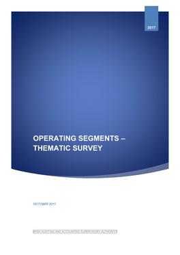 Operating Segments – Thematic Survey
