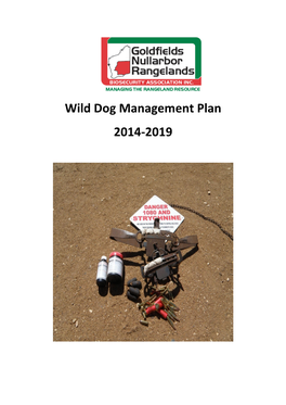 Wild Dog Management Plan 2014-2019