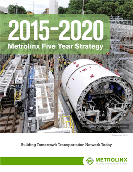 2015-2020 Metrolinx Five Year Strategy