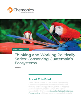 Conserving Guatemala's Ecosystems