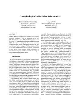 Privacy Leakage in Mobile Online Social Networks