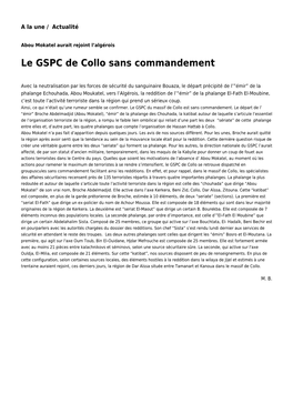 Le GSPC De Collo Sans Commandement