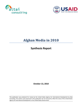 Afghan Media in 2010