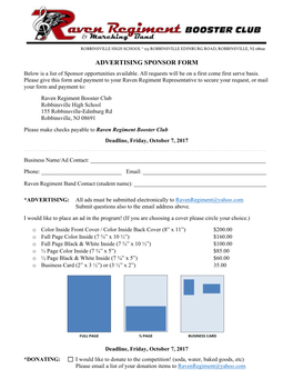 Advertising Sponsor Form