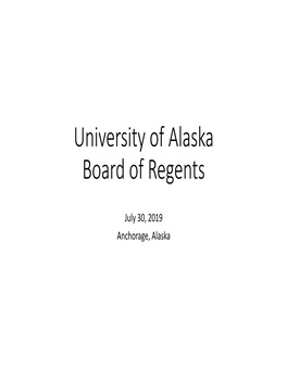 University of Alaska Board of Regents
