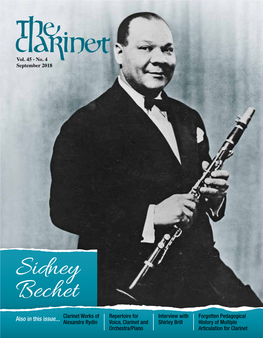 Sidney Bechet Clarinet Works of Repertoire for Interview with Forgotten Pedagogical Also in This Issue