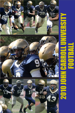 The 2010 Jcu Football Media Guide