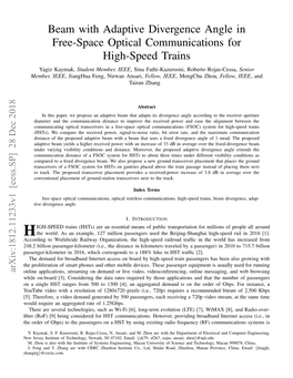 Beam with Adaptive Divergence Angle in Free-Space Optical