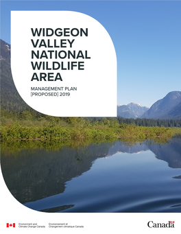 Widgeon Valley National Wildlife Area Management Plan Proposed 2019