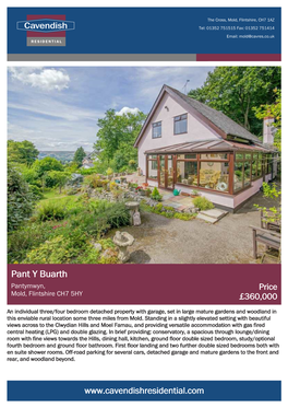 Pant Y Buarth Pantymwyn, Price Mold, Flintshire CH7 5HY £360,000