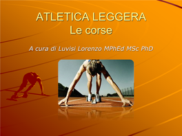 ATLETICA Leggera 1 – Le Corse