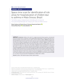Space-Time Scan for Identification of Risk Areas For
