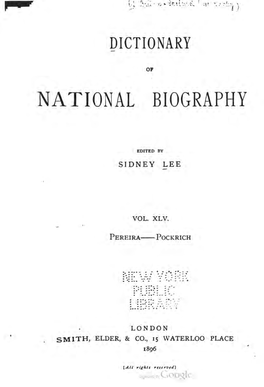 Dictionary of National Biography