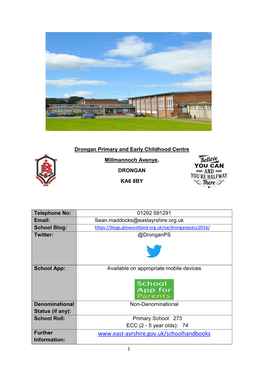 Drongan Early Childhood Centre Handbook