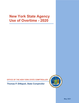 New York State Agency Use of Overtime - 2020