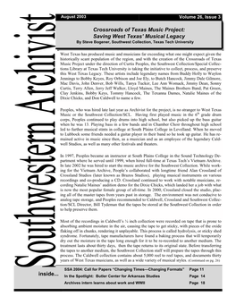 August 2003 Volume 26, Issue 3