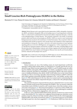 Small Leucine-Rich Proteoglycans (Slrps) in the Retina