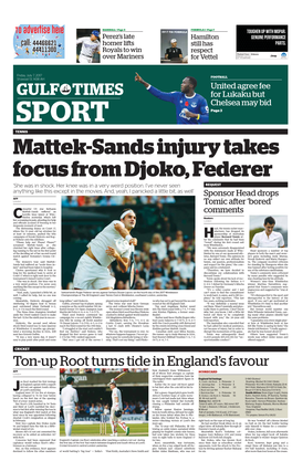 Mattek-Sands Injury Takes Focus from Djoko, Federer ‘She Was in Shock