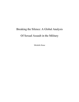 Breaking the Silence: a Global Analysis of Sexual Assault in the Military