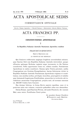 Acta Apostolicae Sedis