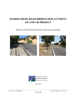 Marsh Creek Road Bridge Replacement 143 and 145 Project