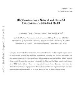 (De) Constructing a Natural and Flavorful Supersymmetric Standard