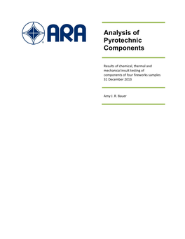 Analysis of Pyrotechnic Components