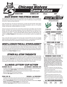 Chicago Wolves Game Notes CHICAGO at IOWA DECEMBER 31, 2018 2:30 P.M