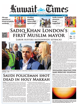 Sadiq Khan London's First Muslim MAYOR
