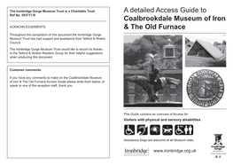 A Detailed Access Guide to Coalbrookdale Museum of Iron
