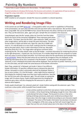 Writing and Rendering Image Files in This Section We Use GIMP (Gimp.Org) – a Free Graphics Editor Very Similar in Capabilities to Photoshop