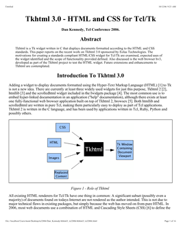 Tkhtml 3.0 - HTML and CSS for Tcl/Tk