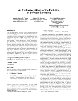 Tracking the Evolution of Software Licensing