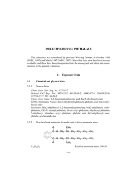 DI(2-ETHYLHEXYL) PHTHALATE 1. Exposure Data