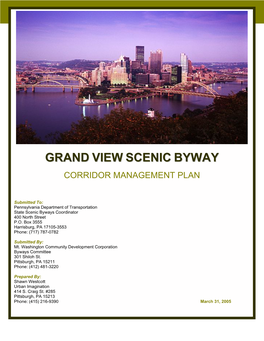 Grand View Scenic Byway Corridor Management Plan Page 1