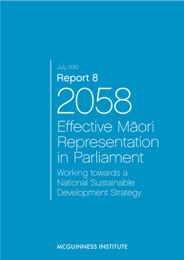 Effective Māori Representation in Parliament