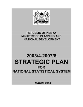 Strategic Plan for Central Bureau of Statistics, Kenya MAP of KENYA