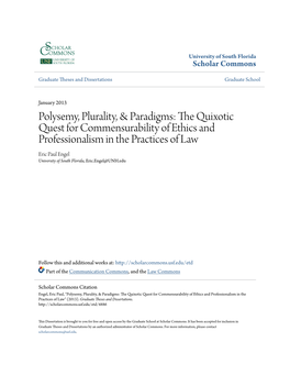 Polysemy, Plurality, & Paradigms: the Quixotic Quest For