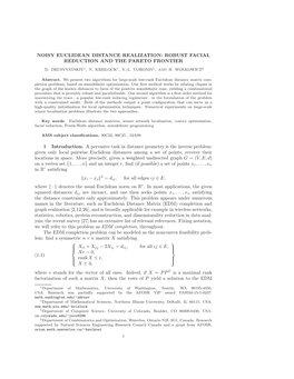 Noisy Euclidean Distance Realization: Robust Facial Reduction and the Pareto Frontier